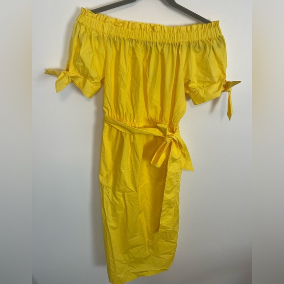 J. Crew Bright Yellow Gathered Dress - Picture 1 of 4
